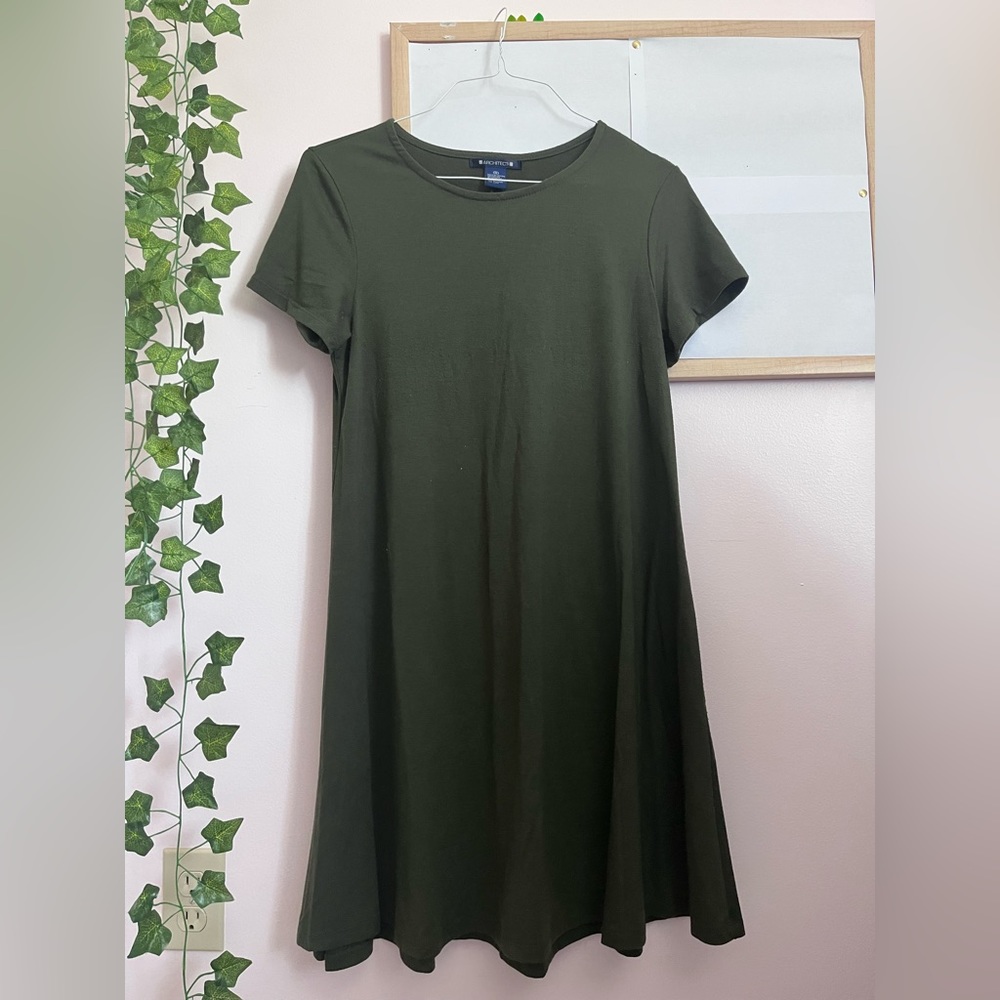 No Boundaries Green Cotton T-Shirt Dress, women's size M